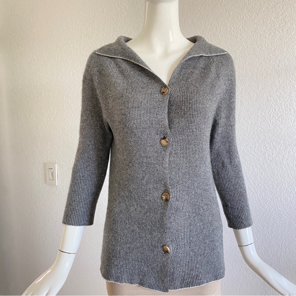 TSE Gray Cashmere Cardigan